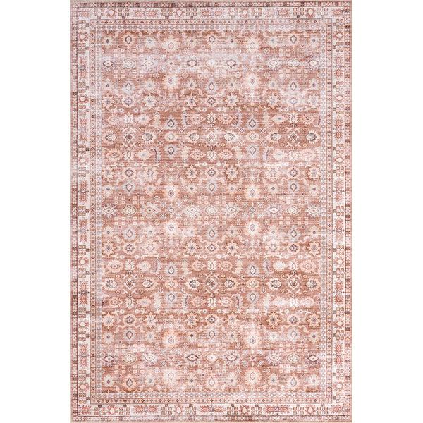 nuloom Sesilia Vintage Transitional Machine Washable Area Rug Red