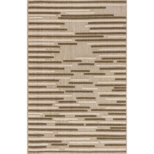 nuloom Shana Neutral Striped Indoor/Outdoor Area Rug Beige