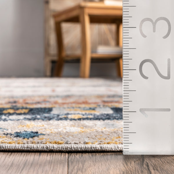 Nuloom Shannon Machine Washable Geometric Tribal Area Rug Beige
