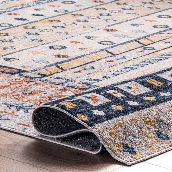 Nuloom Shannon Machine Washable Geometric Tribal Area Rug Beige