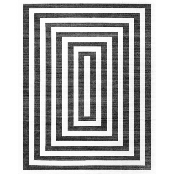 Nuloom Sharri Modern Striped Machine Washable Area Rug Grey