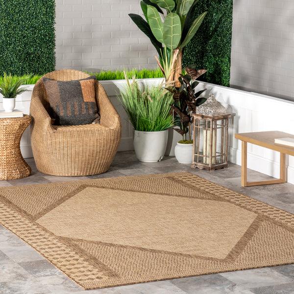 Nuloom Shawn Bold Diamond Indoor/Outdoor Area Rug Beige