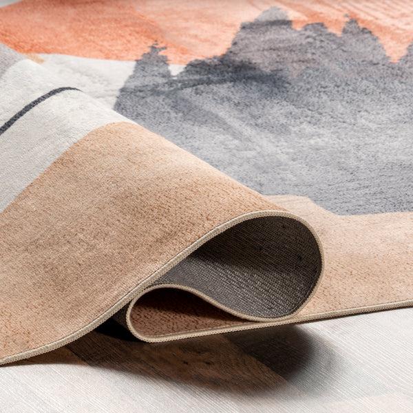 Nuloom Sheree Abstract Watercolor Machine Washable Area Rug Multicolor
