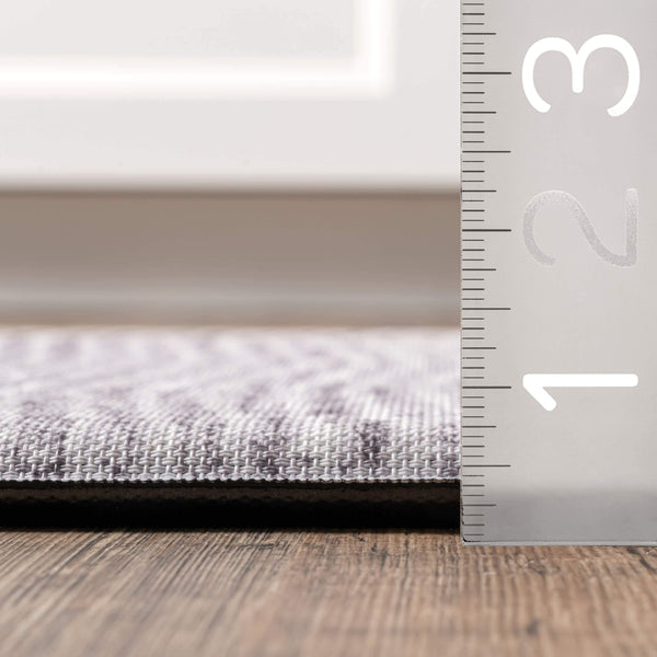 Nuloom Sherill Ripple Anti Fatigue Kitchen Or Laundry Room Comfort Mat Light Gray