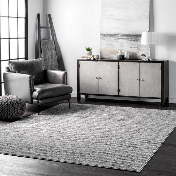 Nuloom Sherill Ripple Modern Abstract Area Rug Grey