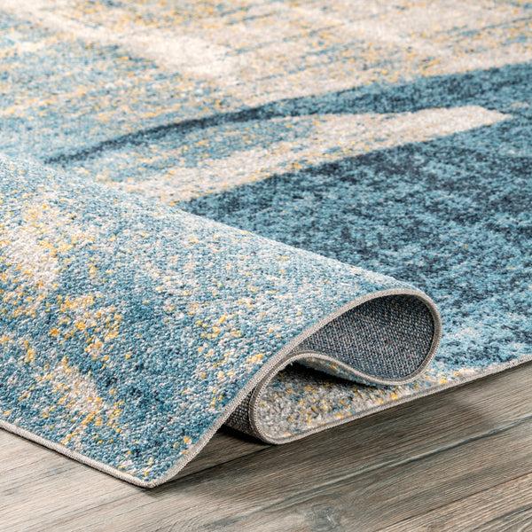 Nuloom Sherri Abstract Machine Washable Area Rug Blue