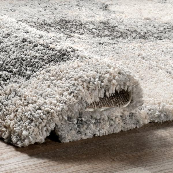 Nuloom Sidonie Abstract Clouds Shag Area Rug Light Gray