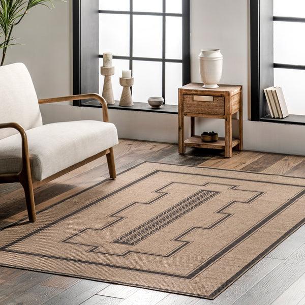 Nuloom Siena Southwestern Easy-Jute Machine Washable Area Rug Brown