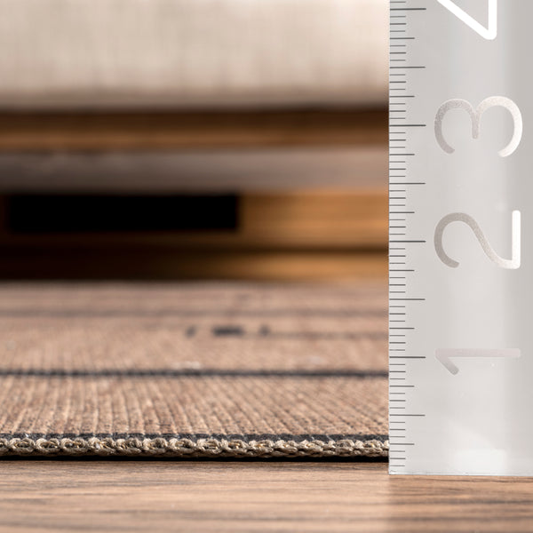 Nuloom Siena Southwestern Easy-Jute Machine Washable Area Rug Brown