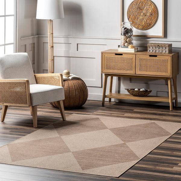 Nuloom Simple Diamond Easy-Jute Machine Washable Area Rug Natural
