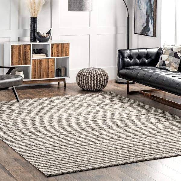 Nuloom Sirena Classic Stripe Wool-Blend Area Rug Ivory