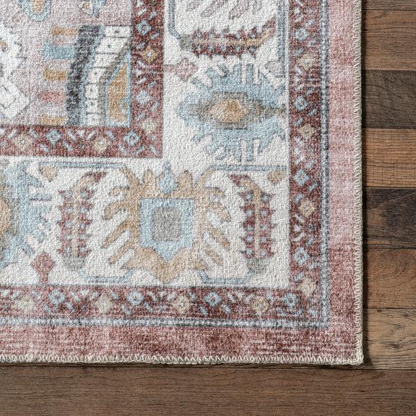 Nuloom Siya SplashGuard Machine Washable Area Rug Blush