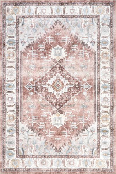 nuloom Siya SplashGuard Machine Washable Area Rug Blush