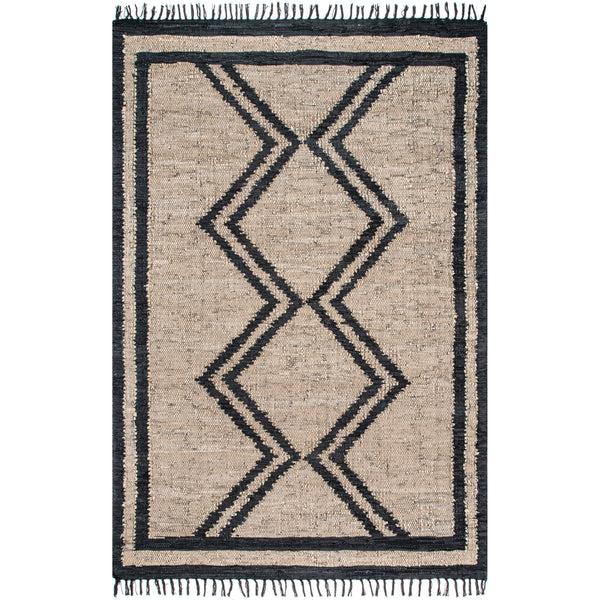 nuloom Sloane Leather Flatweave Tassel Area Rug Natural