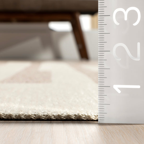 Nuloom Sofya Abstract Striped Reversible Machine Washable Area Rug Beige