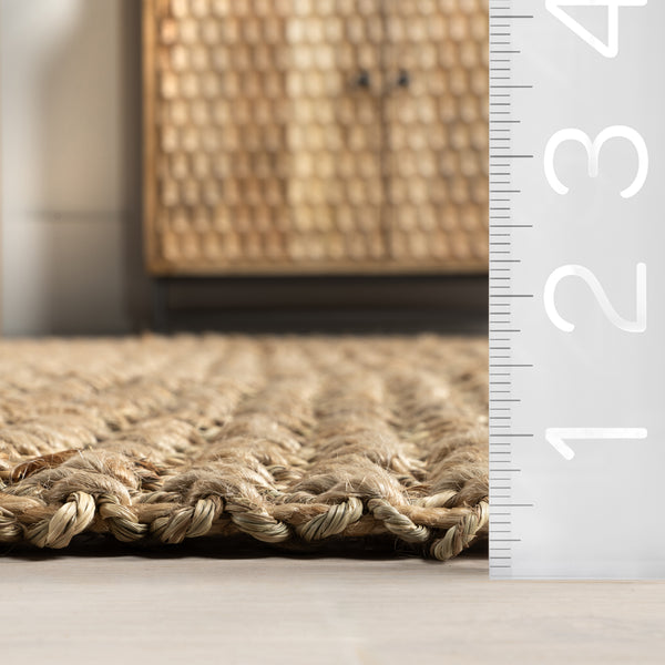 Nuloom Solveig Farmhouse Jute And Seagrass Tasseled Area Rug Natural