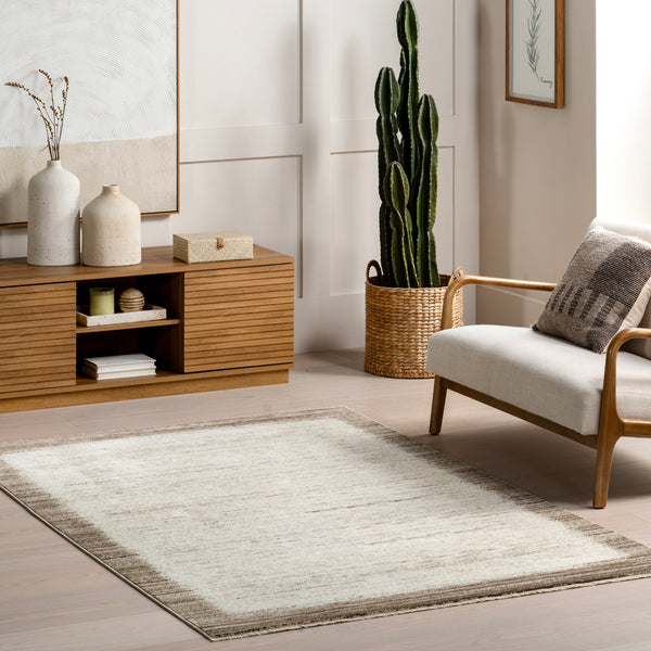 Nuloom Sonali Casual Bordered Fringe Area Rug Beige