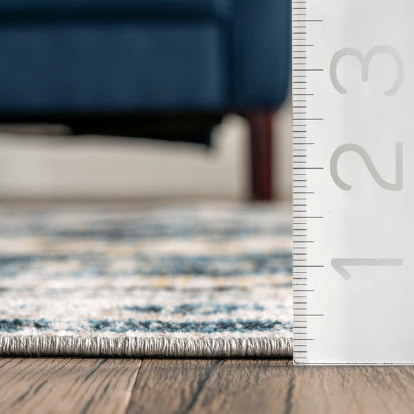 Nuloom Sonya Machine Washable Vintage Medallion Area Rug Blue