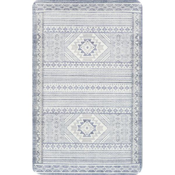 nuloom Southwestern Bordered Kitchen or Laundry Comfort Mat Blue