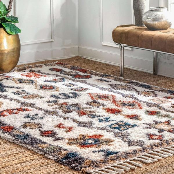 Nuloom Southwestern Maryann Moroccan Tassel Shag Multi