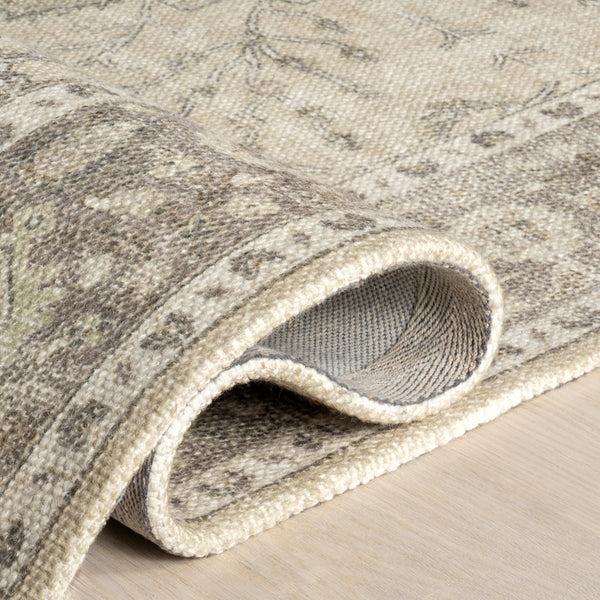 Nuloom Spindle Medallion Wool And Cotton Area Rug Khaki