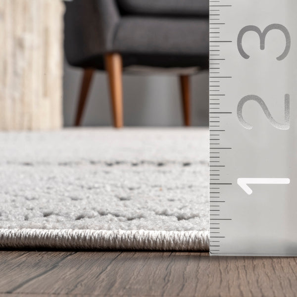 Nuloom Stacey Textured Modern Geometric Indoor/Outdoor Area Rug Gray