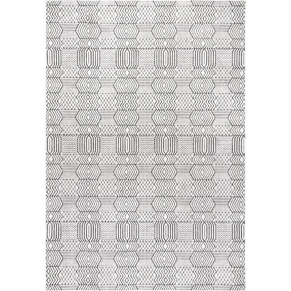 nuloom Stacey Textured Modern Geometric Indoor/Outdoor Area Rug Gray