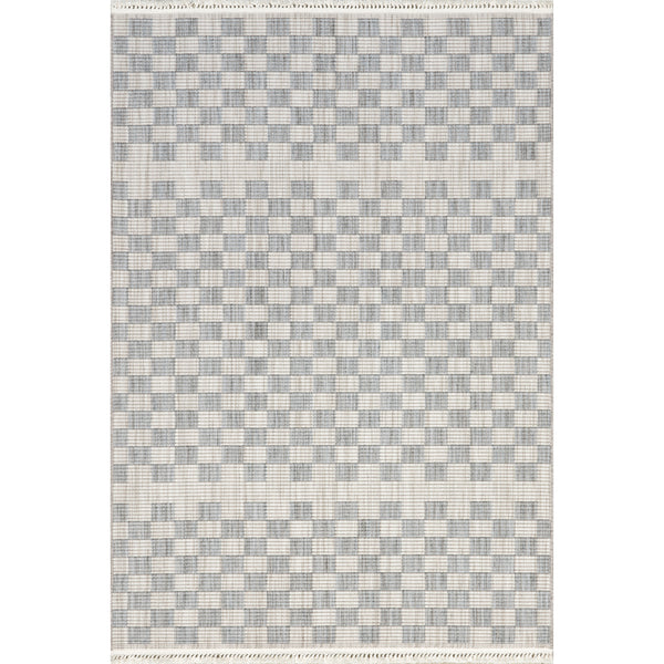 nuloom Sunniva Casual Checkered Tasseled Area Rug Beige