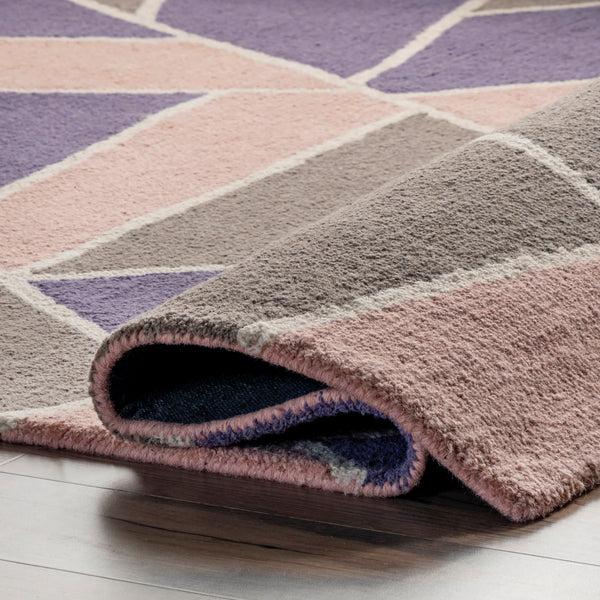 Nuloom Susana Wool Abstract Geometric Area Rug Light Pink