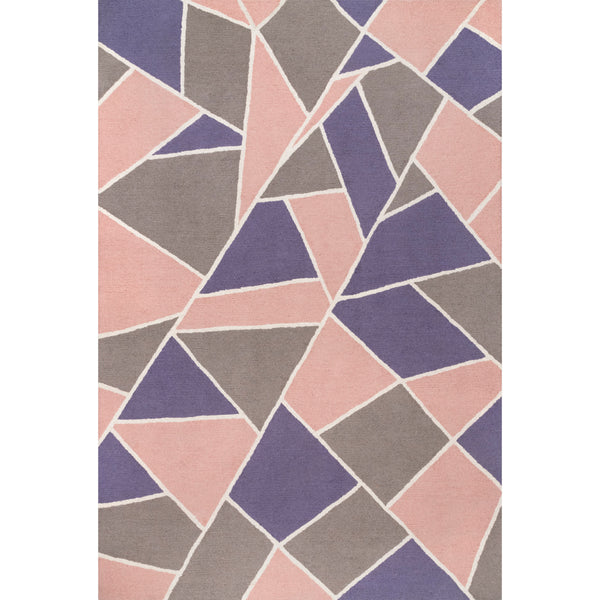 nuloom Susana Wool Abstract Geometric Area Rug Light Pink