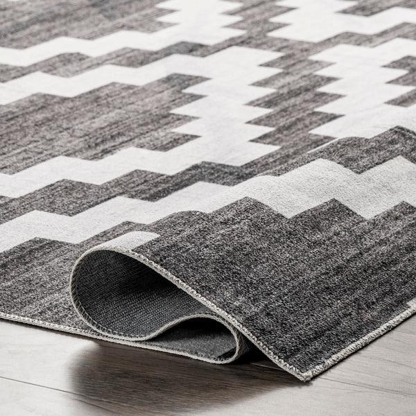 Nuloom Tamera Modern Diamonds Machine Washable Area Rug Grey
