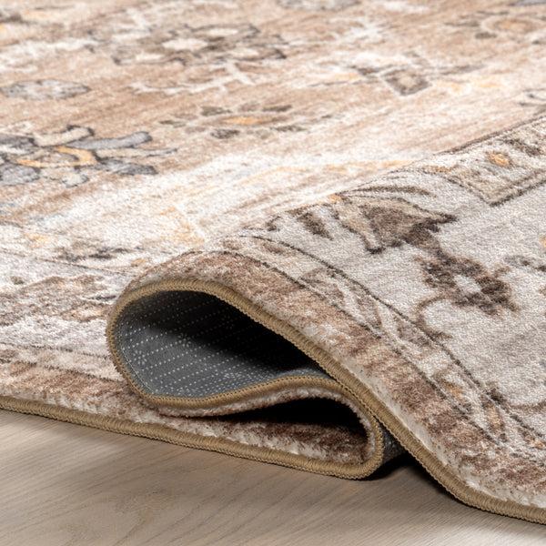 Nuloom Tansy Traditional Vintage Machine Washable Area Rug Beige