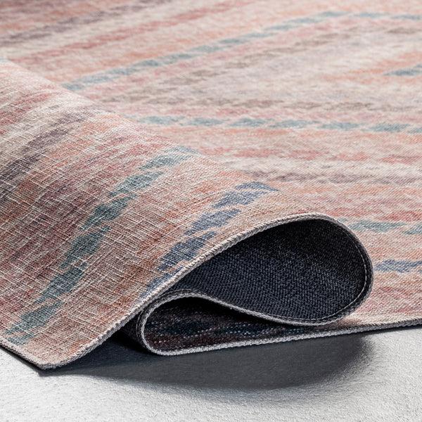 Nuloom Tarah Faded Diamond Machine Washable Area Rug Rust