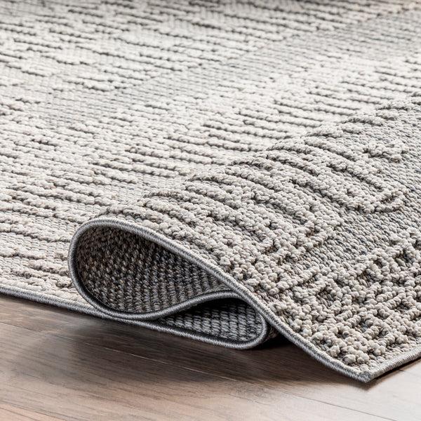 Nuloom Teagan Textured Abstract Area Rug Light Grey