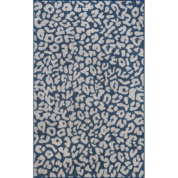 nuloom Terenia Leopard Indoor/Outdoor Area Rug Blue