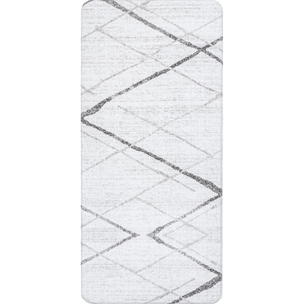 nuloom Thigpen Contemporary Anti Fatigue Kitchen or Laundry Room Comfort Mat Light Gray