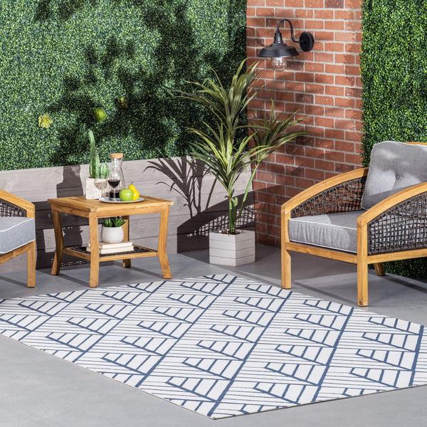 Nuloom Tiffany Contemporary Diamond Indoor/Outdoor Area Rug Blue