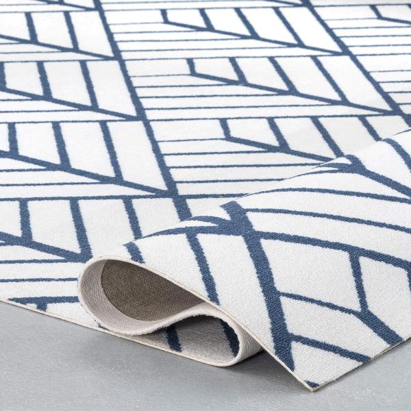 Nuloom Tiffany Contemporary Diamond Indoor/Outdoor Area Rug Blue