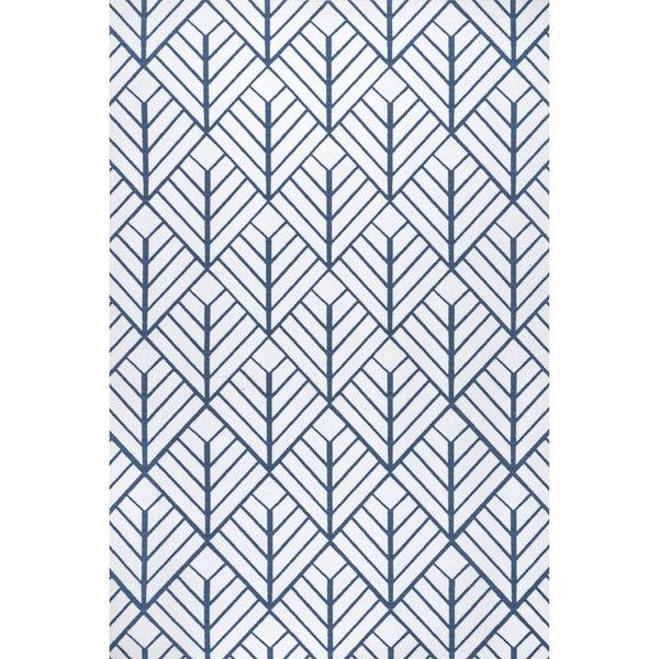 nuloom Tiffany Contemporary Diamond Indoor/Outdoor Area Rug Blue