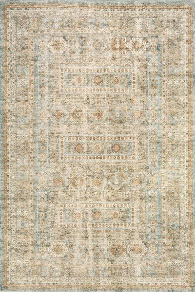 nuloom Tilicho Distressed Wool Area Rug Light Green