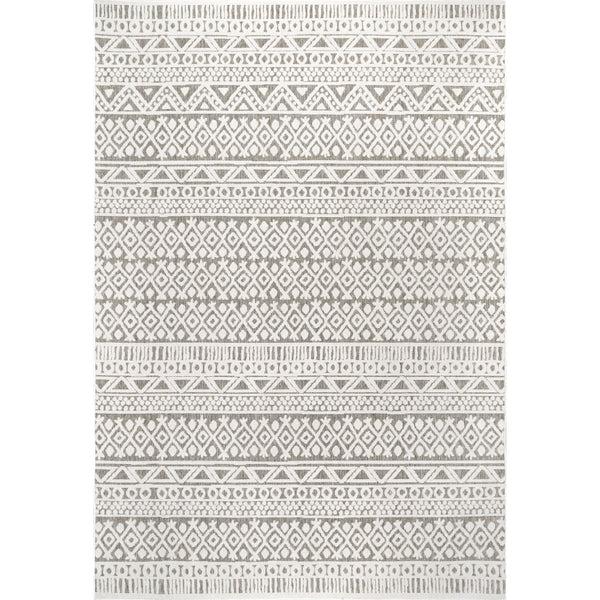 nuloom Tina Textured Geometric Banded Area Rug Gray