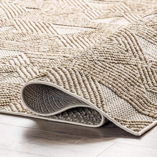 Nuloom Trinity Textured Abstract Diamonds Area Rug Beige