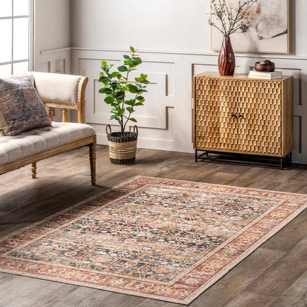 Nuloom Trixie Traditional Machine Washable Area Rug Rust