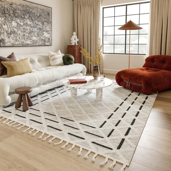 Nuloom Ventana Crosshatch Textured Area Rug Light Grey