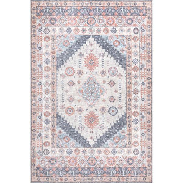 nuloom Verna Transitional Medallion Machine Washable Area Rug Ivory
