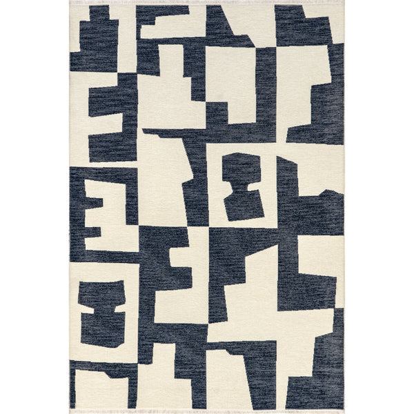 nuloom Viktoria Modern Abstract Reversible Machine Washable Area Rug Navy