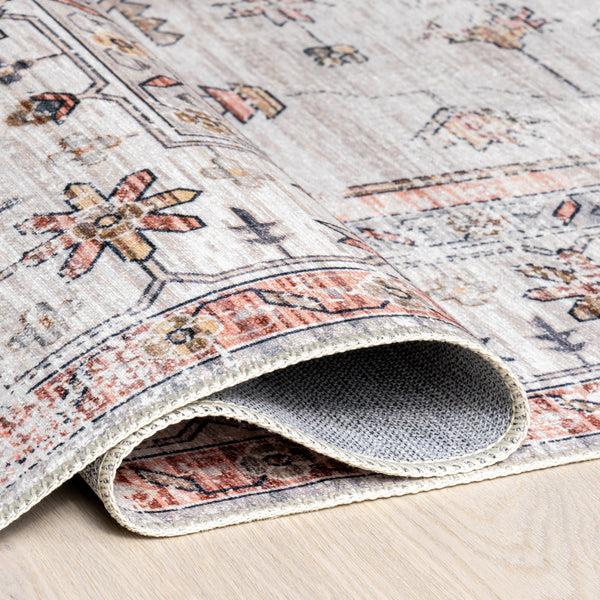 Nuloom Vinka SplashGuard Machine Washable Area Rug Beige