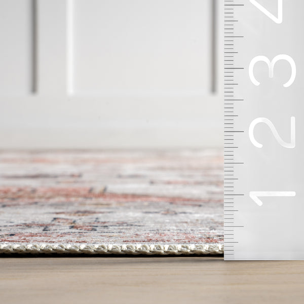 Nuloom Vinka SplashGuard Machine Washable Area Rug Beige