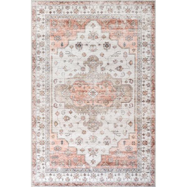 nuloom Vinka SplashGuard Machine Washable Area Rug Beige