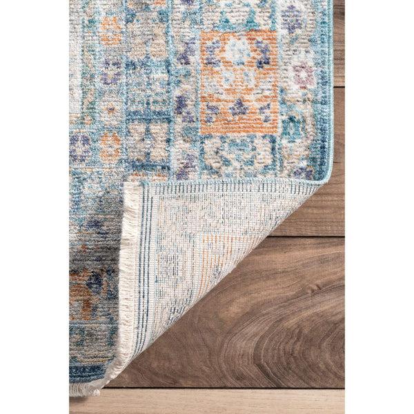 Nuloom Vintage Sharron Medallion Fringe Area Rug Blue